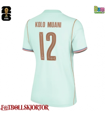 Frankrike Randal Kolo Muani #12 Bortatröja Dam VM 2026 Kortärmad